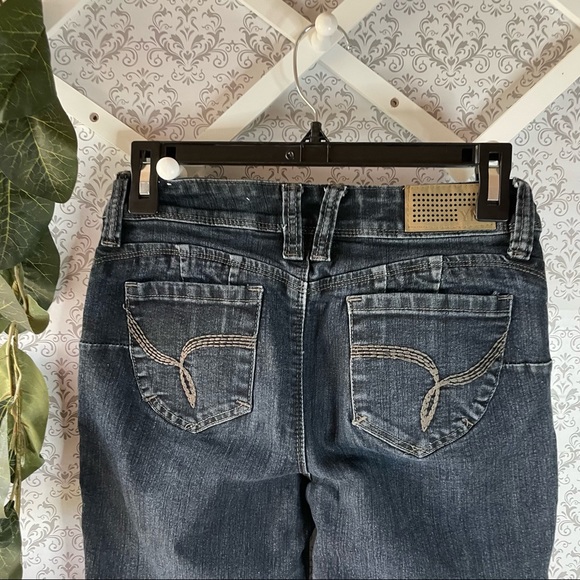 YMI Super Skinny Foxy Jeans size 5 Dark Blue pants Stretch Denim Womens JRs * - Picture 5 of 13